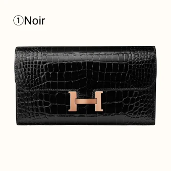 【HERMES】Constance long wallet アリゲーター ノワー