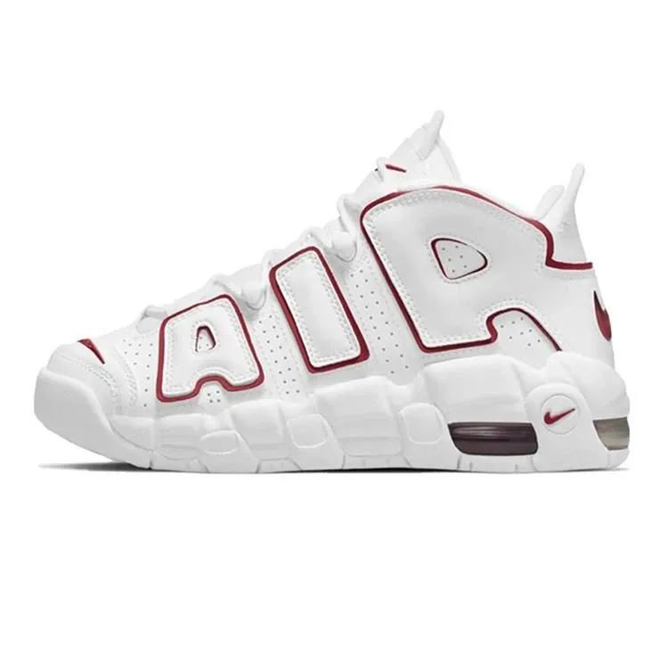 NIKE  AIR MORE UPTEMPO GS 'WHITE VARSITY RED'