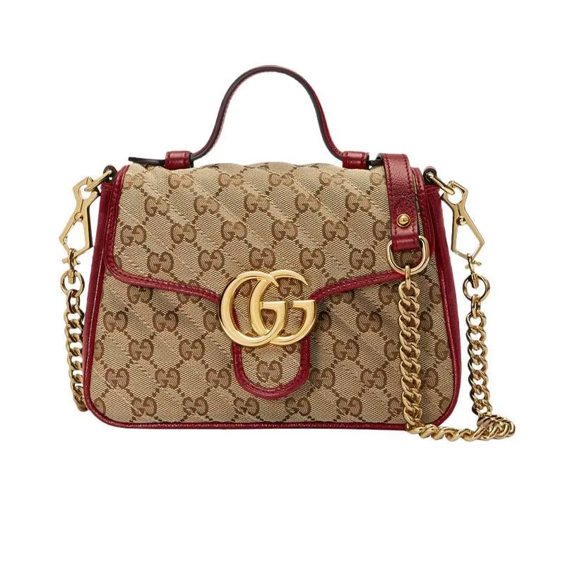 GUCCI(グッチ)〔GGマーモント〕ミニ トップハンドルバッグ