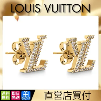 【国内発送/直営店】M00609 ブックル ドレイユ・LVアイコニック ストラス ピアス Gold (ゴールド)