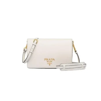 PRADA(プラダ) レザー ショルダーバッグ ホワイト