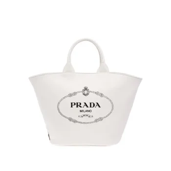 PRADA(プラダ) カナパ ファブリック ハンドバッグ ホワイト