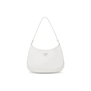 PRADA(プラダ) クレオ ブラッシュドレザー ショルダーバッグ ホワイト