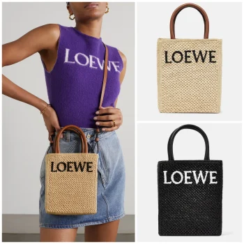 ∞∞ LOEWE ∞∞ Standard A5 raffia バッグ☆