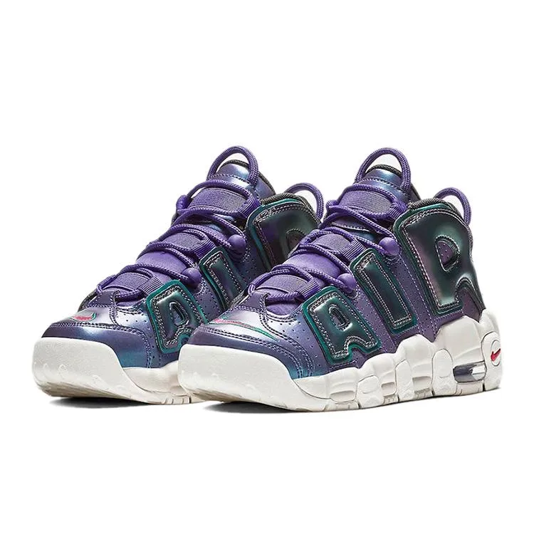 NIKE ナイキ AIR MORE UPTEMPO GS 'IRIDESCENT PURPLE' エア モア アップテンポ ガールズ キッズサイズ キッズ レディース スニーカー COURT PURPLE/RUSH PINK/NEPTUNE GREEN コートパープル/ラッシュピンク/ネプチューングリーン【海外限定 日本未入荷】