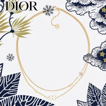 【国内発送/直営店】PETIT CD ダブル ネックレス メタル & クリスタル