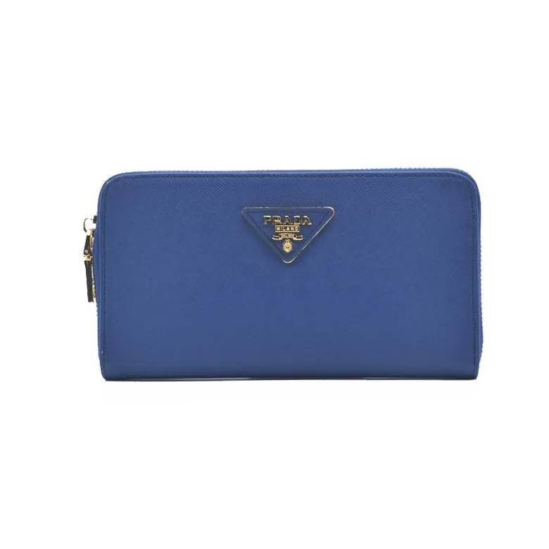 PRADA(プラダ) サフィアーノレザー 財布 ブルー
