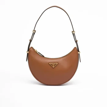 PRADA(プラダ) プラダ アーケ レザーショルダーバッグ コニャック
