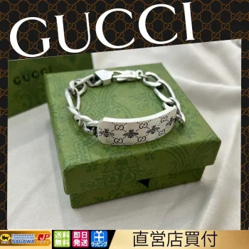 【国内発送/直営店】GUCCI グッチ GG＆ビー（ハチ） エングレービング ブレスレット