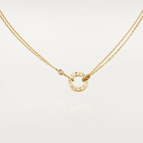 【国内発送/直営店】Cartier ネックレス LOVE 、ダイヤモンド2個