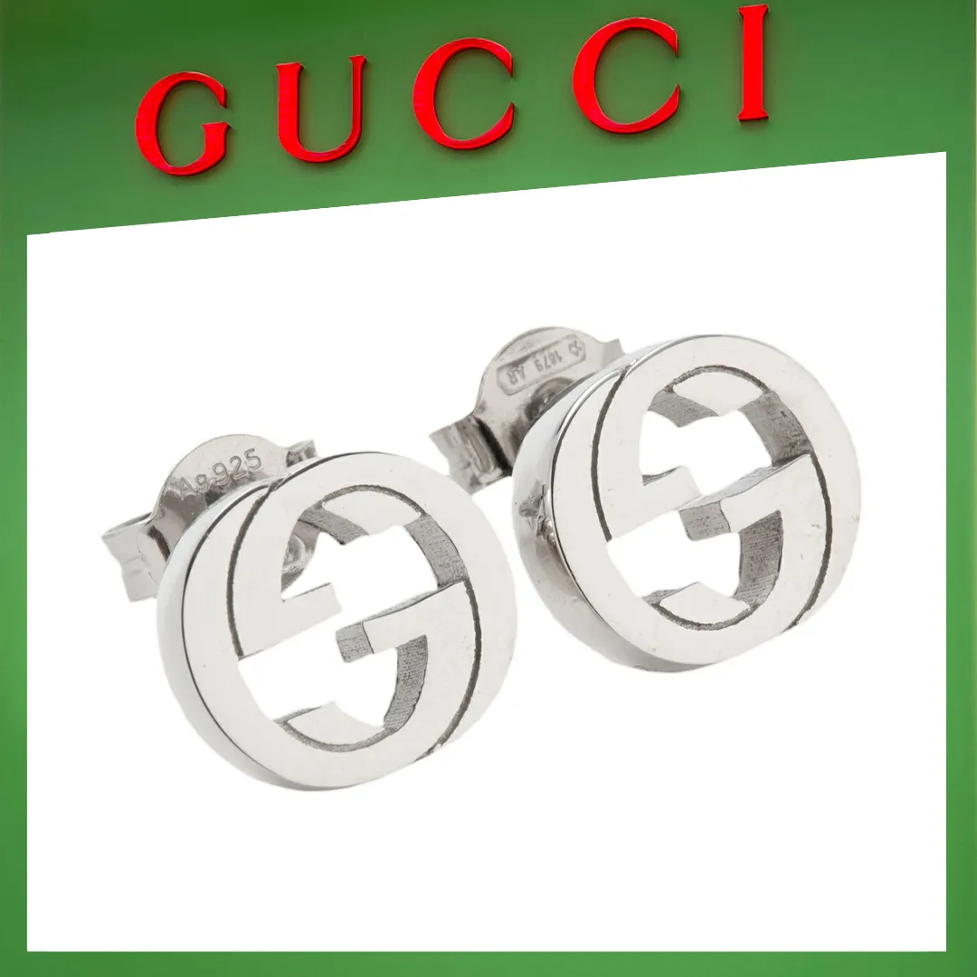 【国内発送/直営店】レディース ピアス インターロッキングG シルバー