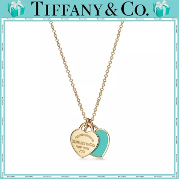 【国内発送/直営店】 Return to Tiffany™ シリーズ  18K ゴールド Double Heart Tag ミニ ネックレス