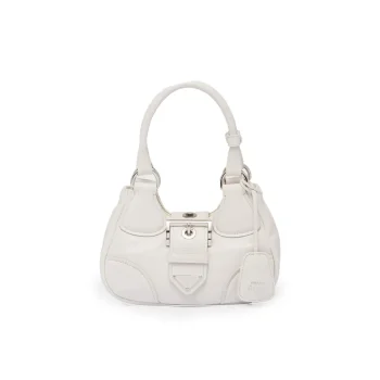 PRADA(プラダ) プラダ ムーン パデッドナッパレザー バッグ ホワイト