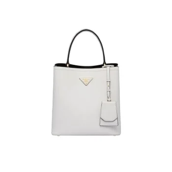 PRADA(プラダ) パニエ サフィアーノレザーバッグ ホワイト