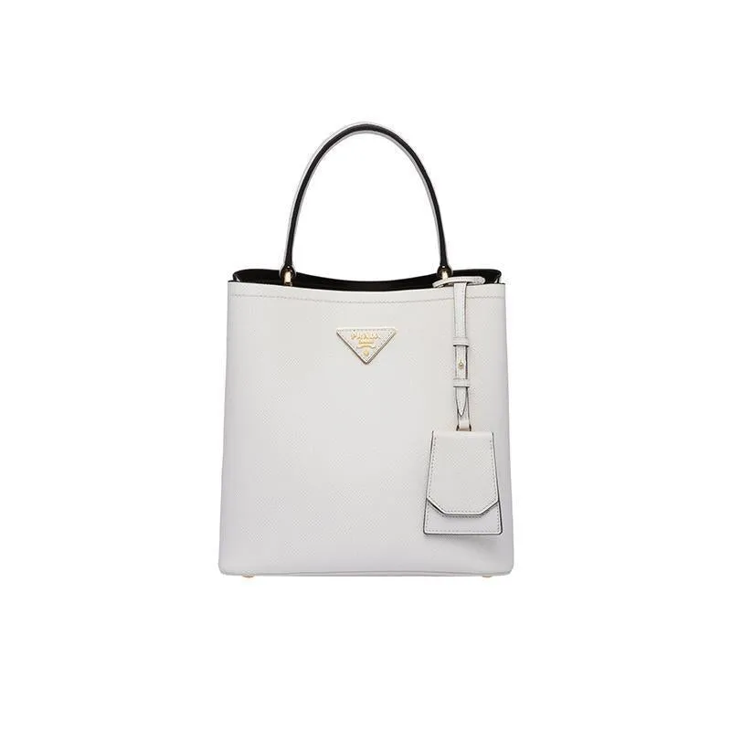PRADA(プラダ) パニエ サフィアーノレザーバッグ ホワイト