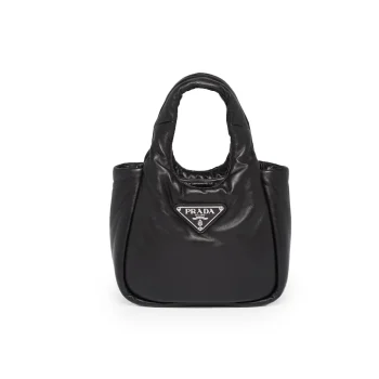 PRADA(プラダ) プラダ ソフト パデッドナッパレザー ミニハンドバッグ ブラック