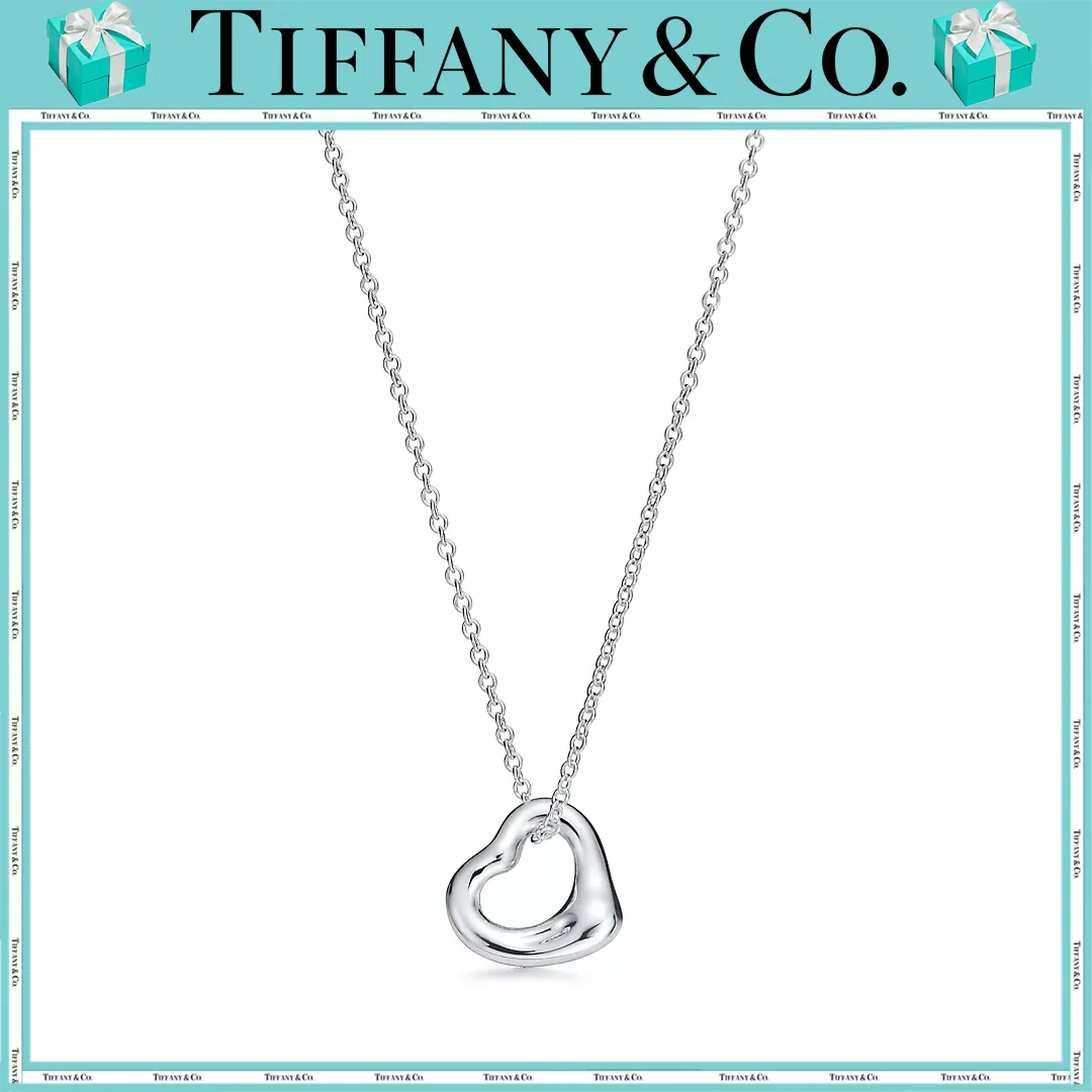 【国内発送/直営店】Elsa Peretti®シリーズ  オープン ハート ペンダント シルバー 幅 11mm