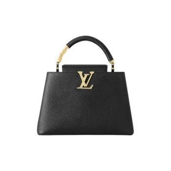 LOUIS VUITTON カプシーヌ BB M24698 可拆卸調節可能なショルダーストラップ付き タウリヨンレザー サッチェルバッグ 小サイズ レディース ブラック