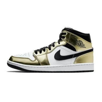 NIKE ナイキ AIR JORDAN 1 MID SE 'METALLIC GOLD' エア ジョーダン ワン ミッド スペシャルエディション "メタリック ゴールド" メンズ レディース スニーカー METALLIC GOLD/BLACK-WHITE メタリックゴールド/ブラック ホワイト【海外展開 日本未入荷】