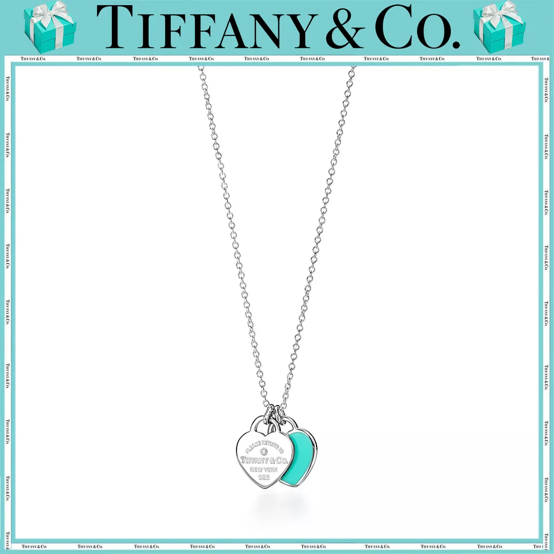 【国内発送/直営店】Return to Tiffany™シリーズ Double Heart Tag シルバー エナメル ネックレス