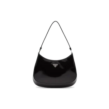 PRADA(プラダ) クレオ ブラッシュドレザー ショルダーバッグ ブラック