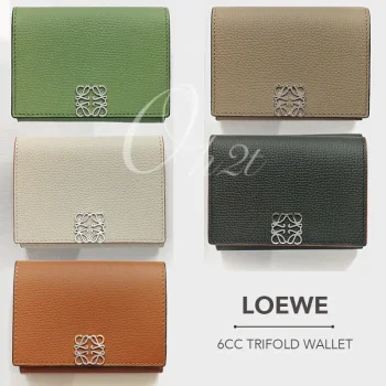 LOEWE アナグラム トリフォルド 6 cc ウォレット