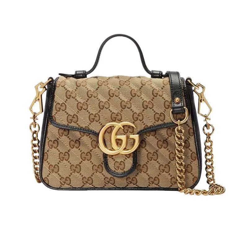 GUCCI(グッチ)〔GGマーモント〕ミニ トップハンドルバッグ