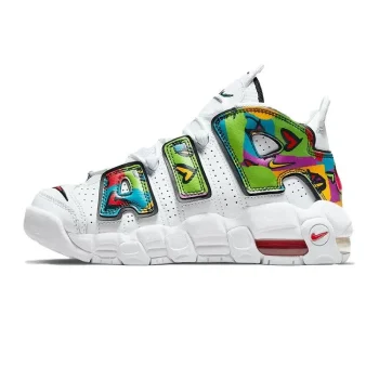 NIKE ナイキ AIR MORE UPTEMPO GS 'PEACE. LOVE. BASKETBALL' エアモアアップテンポ ガールズサイズ "ピース ラブ バスケットボール" キッズ レディース スニーカー WHITE/BLACK/UNIVERSITY GOLD/UNIVERSITY RED【海外展開 日本未入荷】