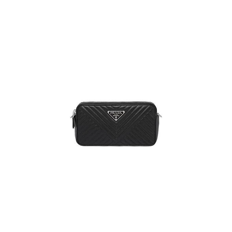 PRADA(プラダ) ナッパレザー ミニショルダーバッグ ブラック